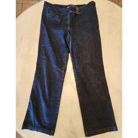 Eileen Fisher Women's Denim Wide Leg Jean SZ Small Organic Cotton - Picture 2 of 9